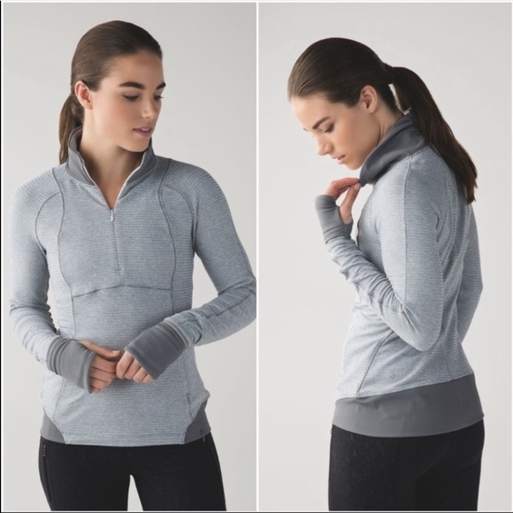 Lululemon 12 Runderful 1/2 Zip Pullover Grey RULU - Picture 2 of 14